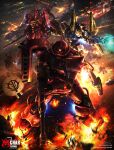  absurdres arm_shield artist_name artstation_username axe character_name clenched_hand commentary deviantart_username emblem energy_gun english_commentary english_text explosion fire flag green_eyes gun gundam gundam_unicorn highres holding holding_axe holding_gun holding_weapon hyaku_shiki keithckw looking_at_viewer mecha mecha_focus mobile_suit_gundam_the_origin no_humans one-eyed red_eyes rifle robot scope shoulder_spikes sinanju sniper_rifle spikes watermark weapon web_address zaku zaku_ii zaku_ii_s_char_custom zeon zeta_gundam 