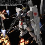  3d battle beam_cannon beam_rifle cable char&#039;s_counterattack character_name commentary_request earth_federation_space_forces energy_beam energy_gun english_text fin_funnels gundam highres machinery mecha mecha_focus mobile_suit no_humans nu_gundam ra_cailum realistic robot roundel science_fiction shield space spacecraft thrusters tomholy v-fin vernier_thrusters weapon zero_gravity 