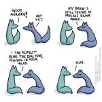  1:1 blue_body blue_fox_(foxes_in_love) blue_fur blue_tail canid canine comic dialogue duo english_text feral fox foxes_in_love fur green_body green_fox_(foxes_in_love) green_fur green_tail hi_res male_(lore) mammal shadow simple_background text url 