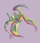  absurdres claws closed_mouth commentary_request flygon from_side full_body highres looking_at_viewer masshu_(shu_123426) no_humans photoshop_(medium) pokemon pokemon_(creature) purple_eyes smile solo 