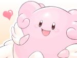 :d aberu_(ycrr3542) blissey blush commentary_request happy heart no_humans open_mouth outline pokemon pokemon_(creature) smile solo tongue 
