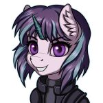  alpha_channel bust_portrait cosplay crossover cyberpunk eltaile equid equine female friendship_is_magic ghost_in_the_shell hasbro hi_res horn horse major_motoko_kusanagi mammal my_little_pony pony portrait simple_background smile solo starlight_glimmer_(mlp) transparent_background unicorn 