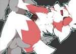  absurd_res anal anal_penetration anthro balls butt canid canine fur genitals hi_res lycanroc male male/male mammal midnight_lycanroc nintendo penetration penis pok&eacute;mon pok&eacute;mon_(species) rear_view saljidark simple_background video_games 