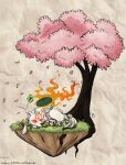  canid canine capcom cherry_blossom cherry_blossom_tree cherry_tree fruit_tree hi_res inuhoshi-to-darkpen lying mammal plant sleeping tree video_games ōkami 