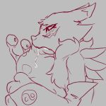 ambiguous_gender animated anthro anthro_on_feral bandai_namco bestiality blush bodily_fluids digimon digimon_(species) duo feral french_kissing gastropod interspecies kissing lips mollusk numemon renamon saliva slug tongue ungulatr