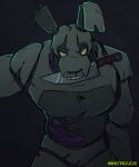  5:6 animatronic anthro five_nights_at_freddy&#039;s five_nights_at_freddy&#039;s_3 hi_res knife lagomorph leporid looking_at_viewer machine male mammal monsterjuice muscular muscular_male rabbit robot scottgames solo solo_focus springtrap_(fnaf) video_games 