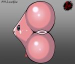 animal_genitalia anus big_butt butt digital_media_(artwork) erection feral fish generation_3_pokemon genitals hi_res horizontal_anus huge_butt looking_at_viewer luvdisc male marine micropenis nightmare_fuel nintendo on_model open_mouth penis pokemon pokemon_(species) presenting puffy_anus rapistwerewolf rear_view simple_background small_penis smile solo