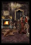  body_horror bone carpet digital_media_(artwork) doll fire fireplace floor_lamp hi_res human jeffusherb lamp male mammal pixel_(artwork) skull solo 