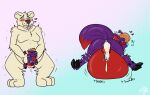 ambiguous_gender angel_saxon anthro bear belly big_belly blep blush bodily_fluids button_(fastener) button_eyes canid canine cum cum_drip cum_in_pussy cum_inflation cum_inside cum_while_penetrated cybernetic_leg cybernetic_limb cybernetics cyborg dripping drooling duo excessive_cum excessive_genital_fluids genital_fluids heart_reaction heart_symbol herm humping humping_toy hybrid inflation intersex intersex/male julchen1412 looking_pleasured machine male mammal moobs orgasm overweight penetration pleasured_female pleasured_male plushie plushophilia rear_view saliva sex sex_toy size_difference surprised_expression tongue tongue_out voodoo voodoo_doll voodoo_inflation wings